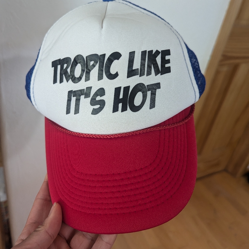 Red, white, blue Trucker hat